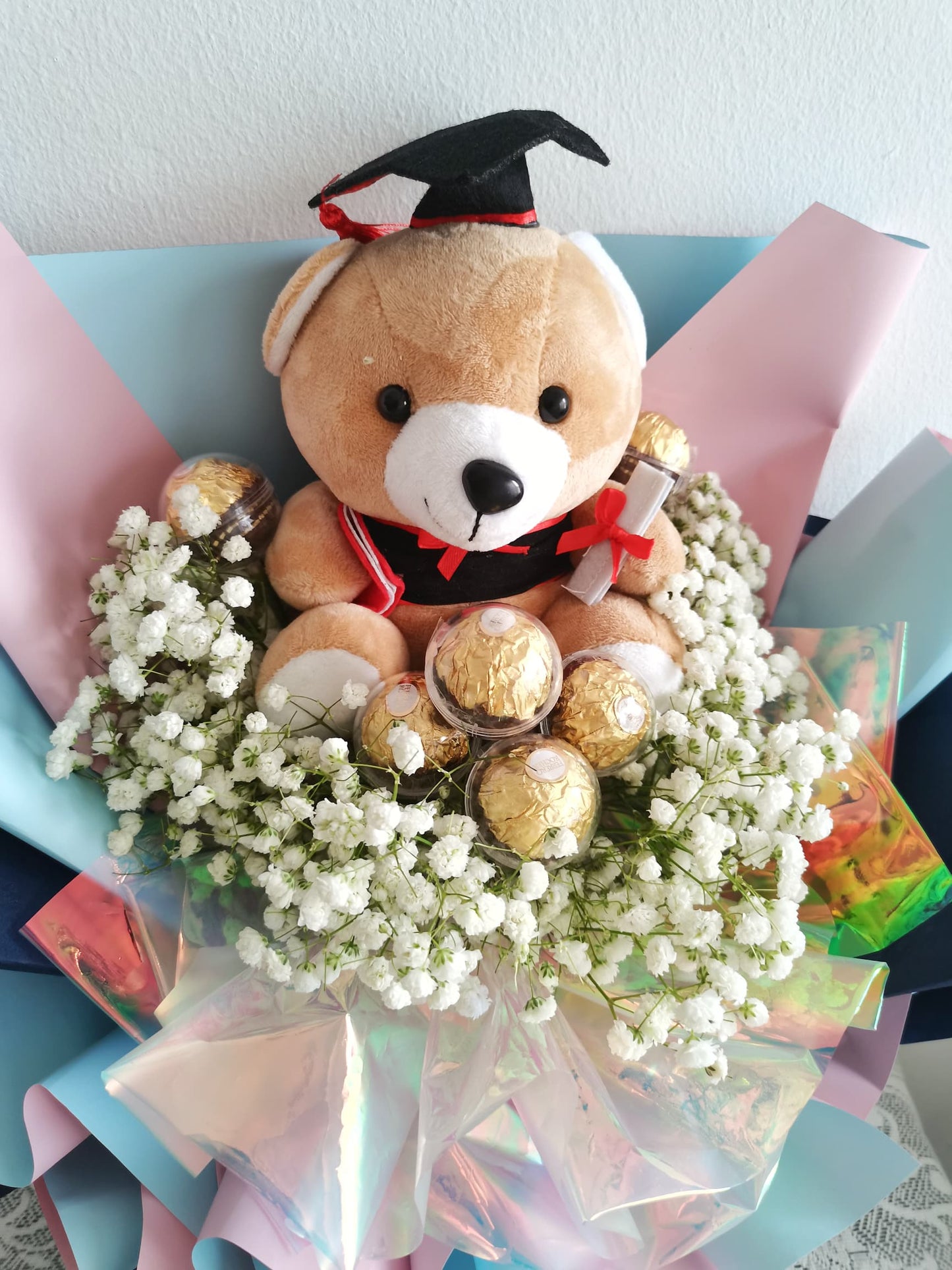 小熊毕业花束